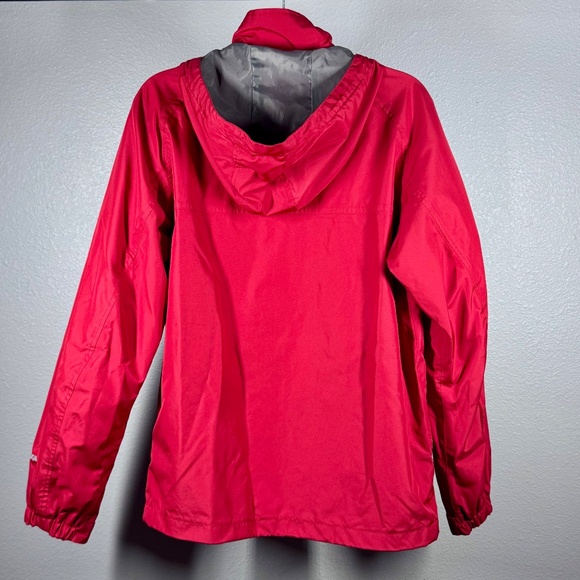 Eddie Bauer WeatherEdge Wind/Rain Zippered Red Jacket w/Snap Close Storm Flap - Picture 4 of 16